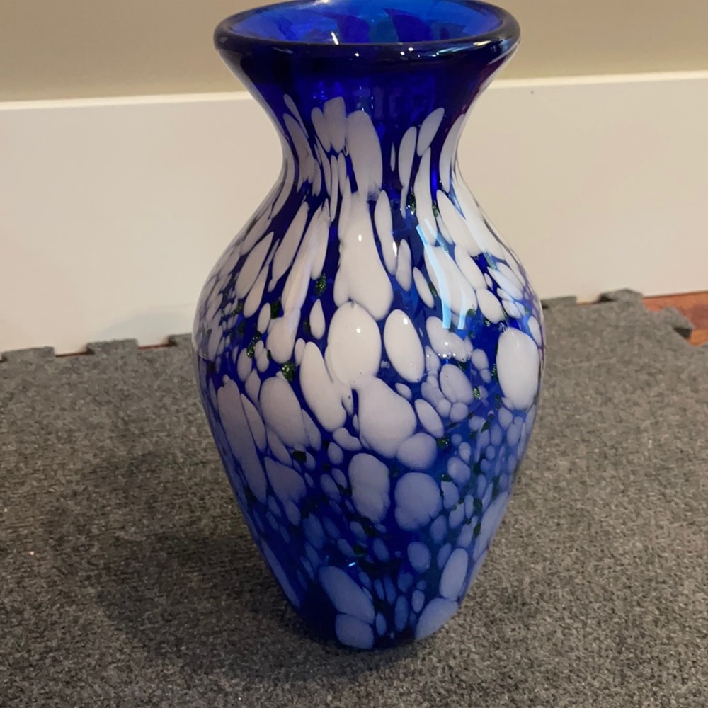 Blown Glass Cobalt Vase